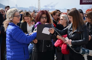 Yüzlerce kadın 8 Mart için yürüdü